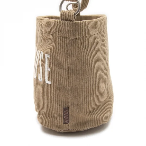 ピンクハウスPINK HOUSE ロゴ刺繍コーデュロイショルダーバッグ ベージュ K-100584_004