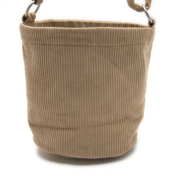 ピンクハウスPINK HOUSE ロゴ刺繍コーデュロイショルダーバッグ ベージュ K-100584_006