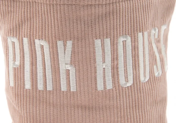ピンクハウスPINK HOUSE ロゴ刺繍コーデュロイショルダーバッグ ピンクベージュ K-100585_003
