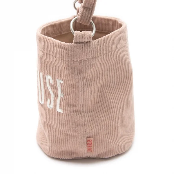 ピンクハウスPINK HOUSE ロゴ刺繍コーデュロイショルダーバッグ ピンクベージュ K-100585_004