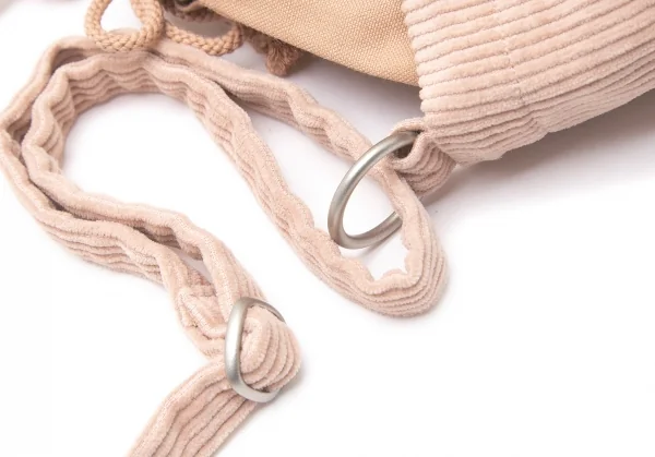 ピンクハウスPINK HOUSE ロゴ刺繍コーデュロイショルダーバッグ ピンクベージュ K-100585_009