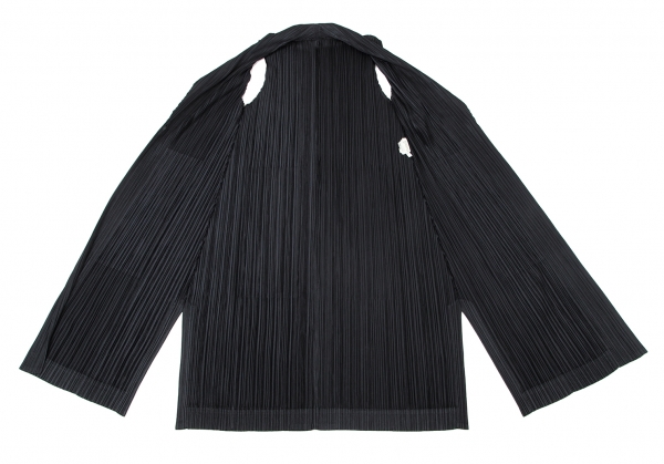 プリーツプリーズPLEATS PLEASE テーラードロングベスト 黒3