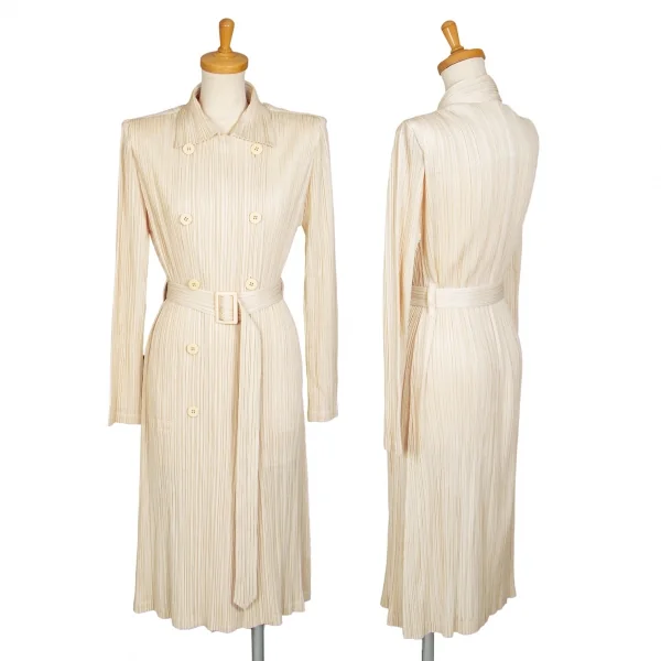 プリーツプリーズPLEATS PLEASE プリーツトレンチコート クリーム4 K-100655_001
