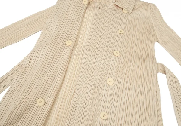 プリーツプリーズPLEATS PLEASE プリーツトレンチコート クリーム4 K-100655_011