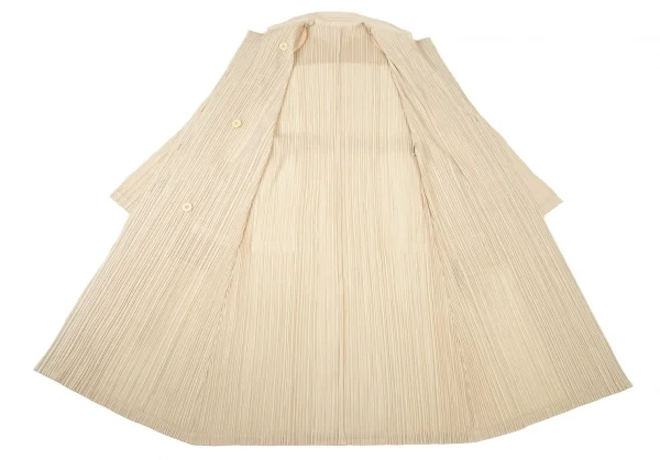 プリーツプリーズPLEATS PLEASE プリーツトレンチコート クリーム4 K-100655_012