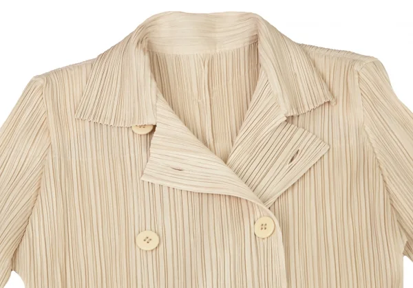 プリーツプリーズPLEATS PLEASE プリーツトレンチコート クリーム4 K-100655_003