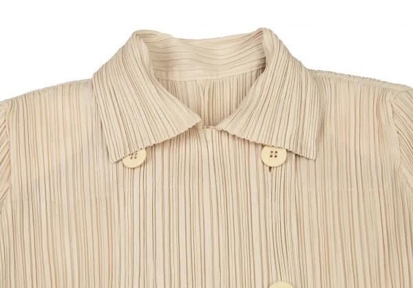 プリーツプリーズPLEATS PLEASE プリーツトレンチコート クリーム4 K-100655_004