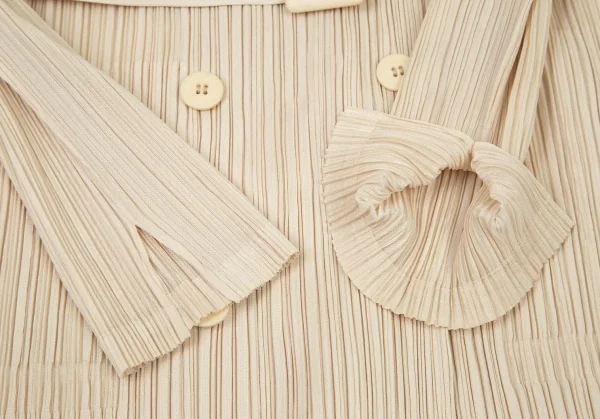 プリーツプリーズPLEATS PLEASE プリーツトレンチコート クリーム4 K-100655_007