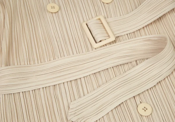 プリーツプリーズPLEATS PLEASE プリーツトレンチコート クリーム4 K-100655_008