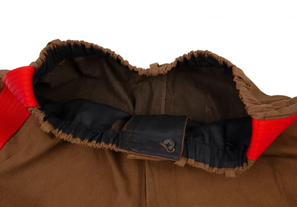 ヨウジヤマモト プールオムYohji Yamamoto POUR HOMME アジアの不良期サイドテープデザインパンツ 茶3 K-100722_004