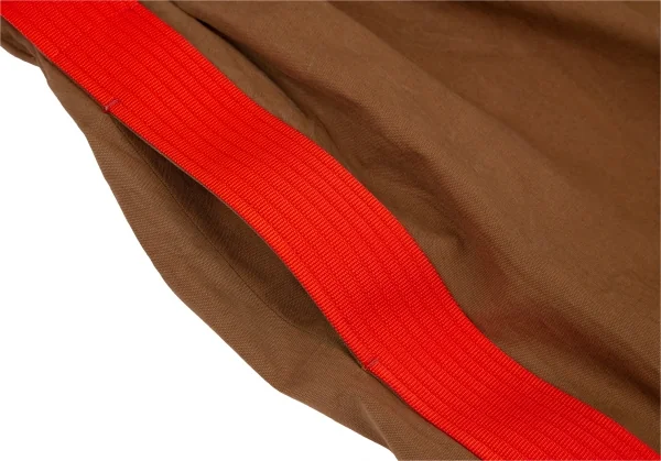 ヨウジヤマモト プールオムYohji Yamamoto POUR HOMME アジアの不良期サイドテープデザインパンツ 茶3 K-100722_005