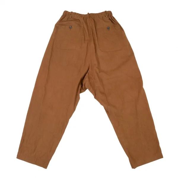 ヨウジヤマモト プールオムYohji Yamamoto POUR HOMME アジアの不良期サイドテープデザインパンツ 茶3 K-100722_011