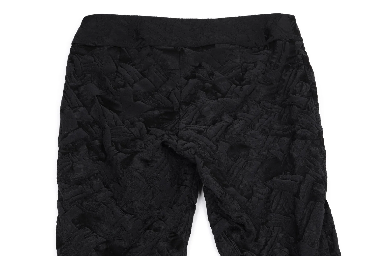 イッセイミヤケISSEY MIYAKE ストレッチジャガードパンツ 黒1