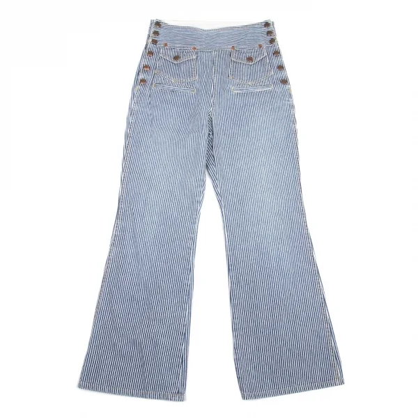 ゴルチエジーンズGAULTIER JEAN'S ヒッコリーデニムセーラーパンツ インディゴ白40 K-100768_001