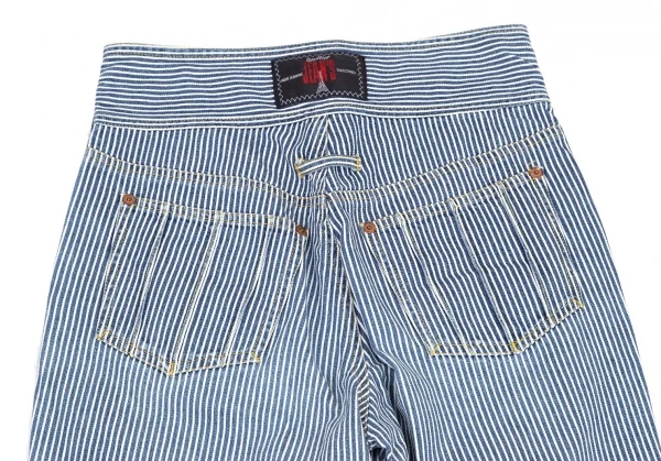 ゴルチエジーンズGAULTIER JEAN'S ヒッコリーデニムセーラーパンツ インディゴ白40 K-100768_010