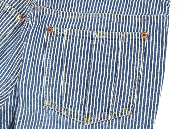 ゴルチエジーンズGAULTIER JEAN'S ヒッコリーデニムセーラーパンツ インディゴ白40 K-100768_011