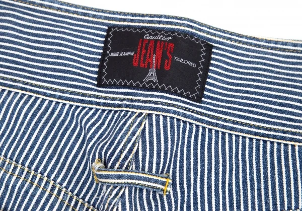 ゴルチエジーンズGAULTIER JEAN'S ヒッコリーデニムセーラーパンツ インディゴ白40 K-100768_012