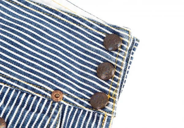 ゴルチエジーンズGAULTIER JEAN'S ヒッコリーデニムセーラーパンツ インディゴ白40 K-100768_003