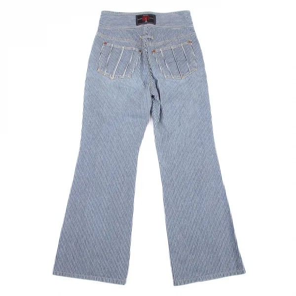 ゴルチエジーンズGAULTIER JEAN'S ヒッコリーデニムセーラーパンツ インディゴ白40 K-100768_009