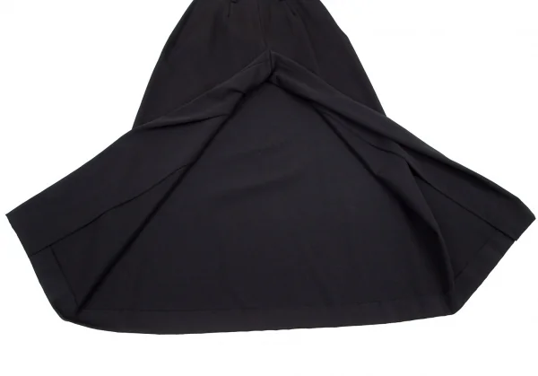 ジャンポールゴルチエ クラシックJean Paul GAULTIER CLASSIQUE ウールギャバスカートデザインパンツ 黒42 K-100770_006