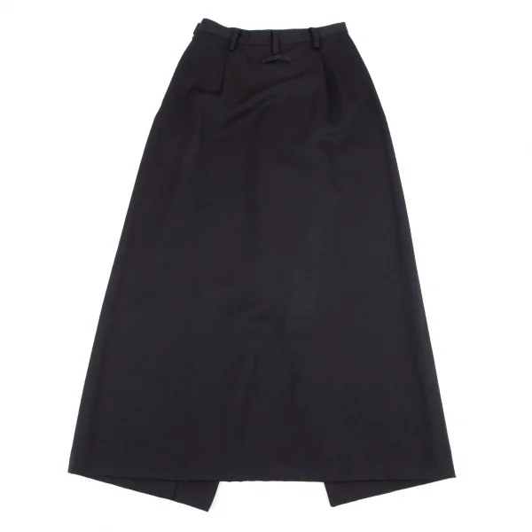 ジャンポールゴルチエ クラシックJean Paul GAULTIER CLASSIQUE ウールギャバスカートデザインパンツ 黒42 K-100770_008