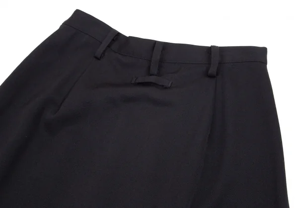 ジャンポールゴルチエ クラシックJean Paul GAULTIER CLASSIQUE ウールギャバスカートデザインパンツ 黒42 K-100770_009