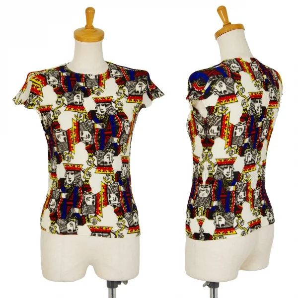 ISSEY MIYAKE PLEATS(T.) King Print Box Pleats T Shirt Cream,Multi-Color 3 K-100794_001