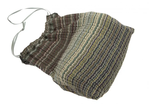 ヨーガンレールJURGEN LEHL マルチボーダーハイネックフリルTシャツ 緑マルチM K-100844_012