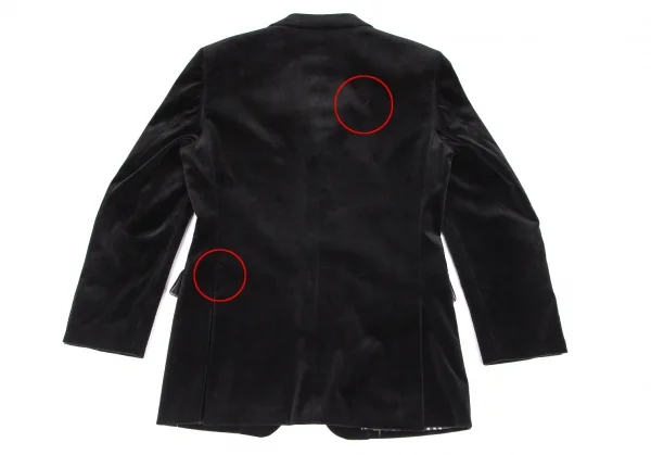 バーバリー ブラックレーベルBURBERRY BLACK LABEL 裏ノバチェックベルベット3Bジャケット 黒38 K-100863_014