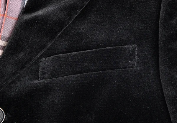 バーバリー ブラックレーベルBURBERRY BLACK LABEL 裏ノバチェックベルベット3Bジャケット 黒38 K-100863_005