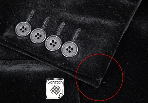 バーバリー ブラックレーベルBURBERRY BLACK LABEL 裏ノバチェックベルベット3Bジャケット 黒38 K-100863_009