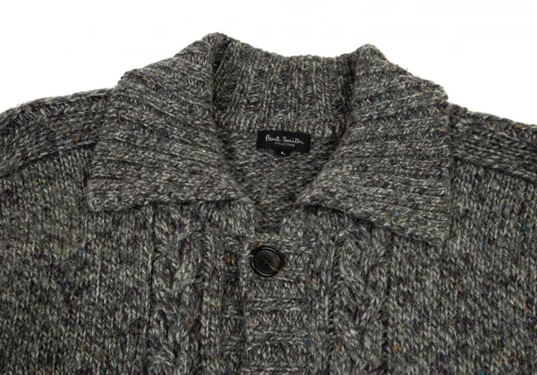 ポールスミス コレクション Paul Smith COLECTION ケーブル編み切替ニットカーディガン グレーL K-100889_002