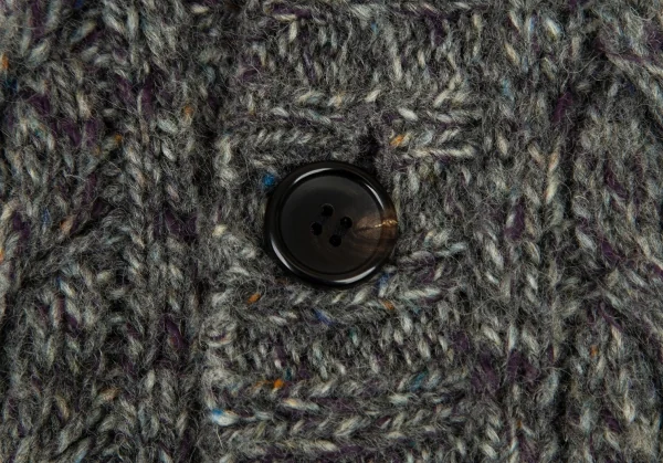 ポールスミス コレクション Paul Smith COLECTION ケーブル編み切替ニットカーディガン グレーL K-100889_003