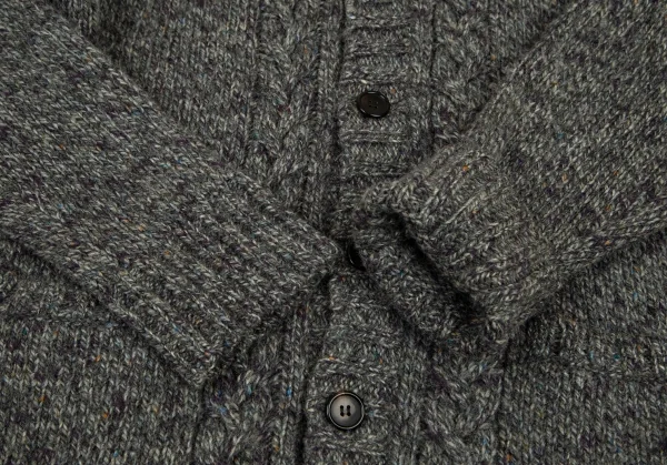 ポールスミス コレクション Paul Smith COLECTION ケーブル編み切替ニットカーディガン グレーL K-100889_005