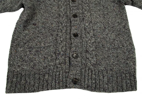 ポールスミス コレクション Paul Smith COLECTION ケーブル編み切替ニットカーディガン グレーL K-100889_006