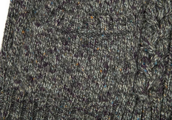 ポールスミス コレクション Paul Smith COLECTION ケーブル編み切替ニットカーディガン グレーL K-100889_007