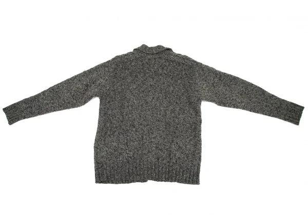 ポールスミス コレクション Paul Smith COLECTION ケーブル編み切替ニットカーディガン グレーL K-100889_009