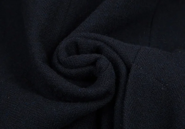 コムコム コムデギャルソンCOMME des GARCONS ウールストラップ留め裏キルティング中綿ダッフルコート 紺S K-100938_015