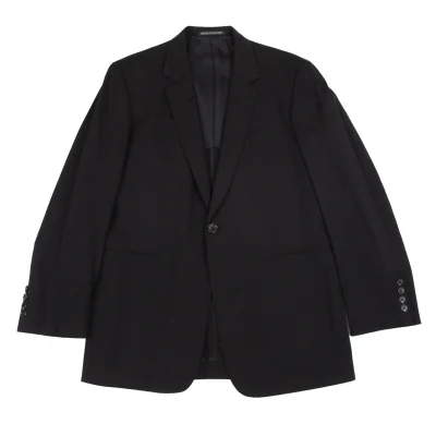 ヨウジヤマモト コスチュームドオムYohji Yamamoto COSTUME D' HOMME ウールレーヨンギャバ1Bジャケット 黒