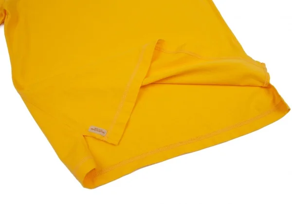 マドモアゼルノンノンMademoiselle NON NON ロゴチェーンステッチ刺繍Tシャツ 黄色38M K-100983_008