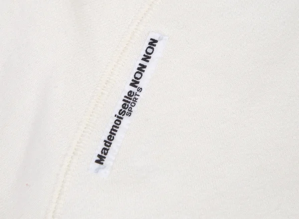 マドモアゼルノンノンMademoiselle NON NON SPORTS コットン袖ワッペンバックロゴスウェット 白M位 K-101006_011