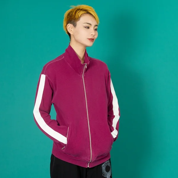 コムデギャルソン オムCOMME des GARCONS HOMME 製品染めテープスリーブコットンジャケット パープルM位 K-101013_017