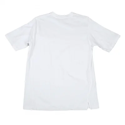 ヨウジヤマモト プールオムYohji Yamamoto POUR HOMMEロゴ刺繍コットンベーシックTシャツ 白