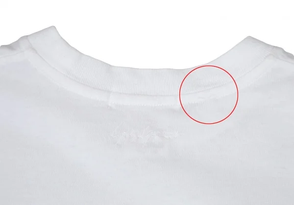 ヨウジヤマモト プールオムYohji Yamamoto POUR HOMMEロゴ刺繍コットンベーシックTシャツ 白M K-101029_002