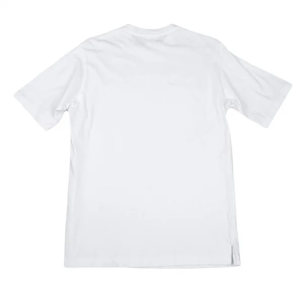 ヨウジヤマモト プールオムYohji Yamamoto POUR HOMMEロゴ刺繍コットンベーシックTシャツ 白M K-101030_001