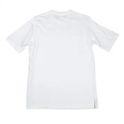 ヨウジヤマモト プールオムYohji Yamamoto POUR HOMMEロゴ刺繍コットンベーシックTシャツ 白