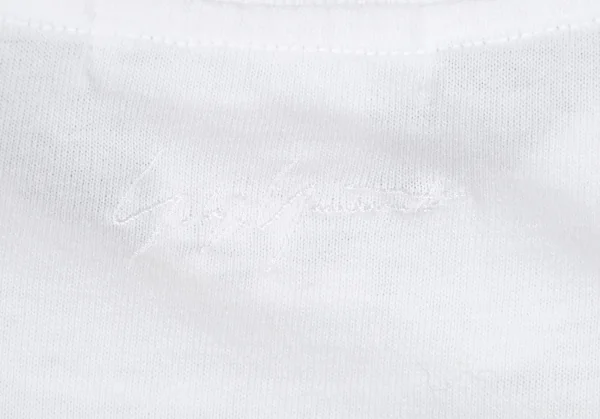 ヨウジヤマモト プールオムYohji Yamamoto POUR HOMMEロゴ刺繍コットンベーシックTシャツ 白M K-101030_003