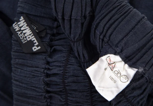 イッセイミヤケペルマネンテISSEY MIYAKEPERMANENTE 裾ボーダーテープハイウエストフレアスカート ネイビーM K-101065_013