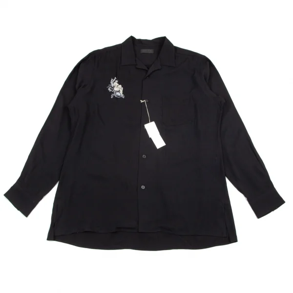 s'yte Girl Embroidery Long Sleeve Shirt Black 4 K-101091_001