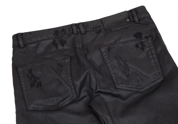 ディーゼル ブラックゴールドDIESEL BLACK GOLD クラッシュコーティングスキニーパンツ 黒31 K-101106_013